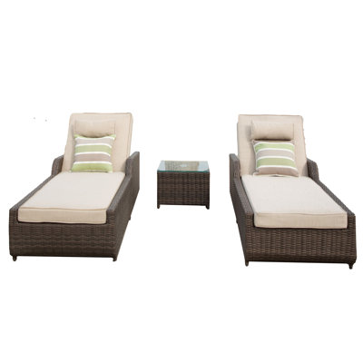 Elia Reclining Chaise Lounge with Cushion by Brayden Studio