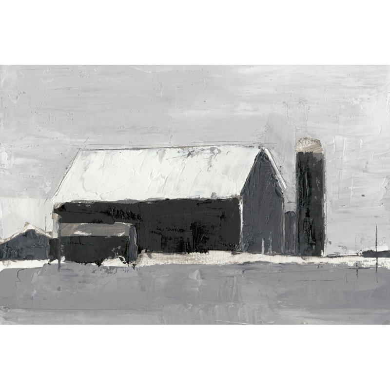 Dynamic Barn I by Ethan Harper - Painting Print, 81cm H x 122cm W, Black Floater Framed