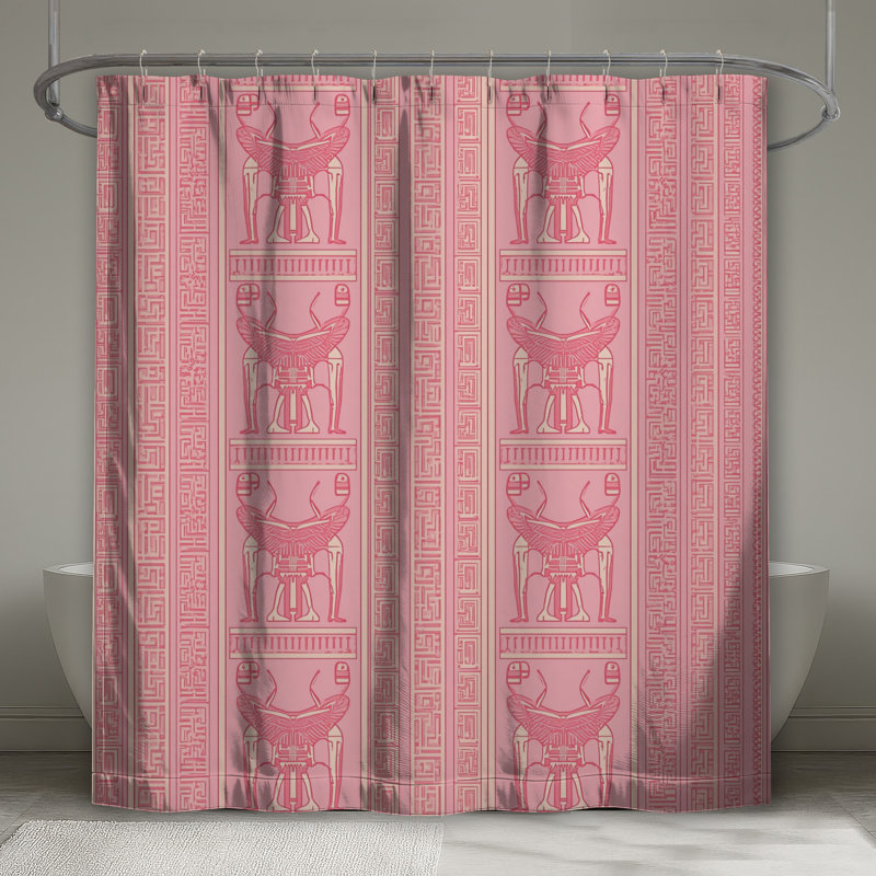 Rideaux de douche roses égyptiens très longs, L 70 po x H 72 po