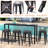 24 Inch Black Metal Bar Stools,Count High Bar Stools,Set of 4-190299435-190299604