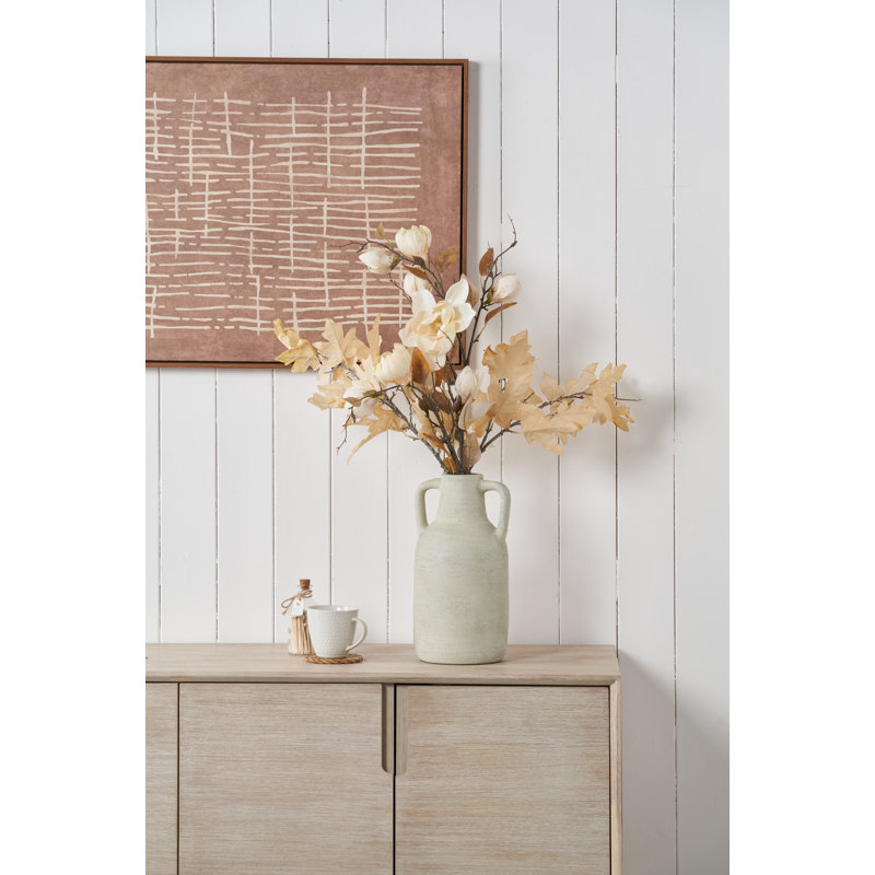 Terracotta Table Vase, Large, White