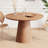 Wooden circular dining table-817645412
