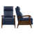 Navy Genuine Leather