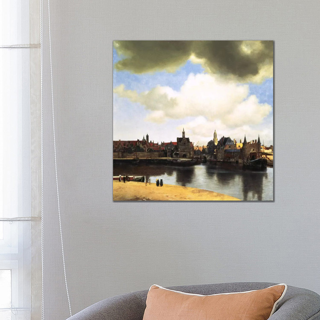 View of Delft, C.1660-61 by Johannes Vermeer - Wrapped Canvas Painting