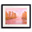 Magical Light at Sunset on River Framed Photographic Print Canvas-65791491-132433983