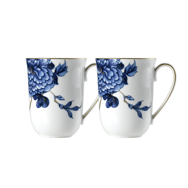 Ensemble de 2 tasses à café Bone China
