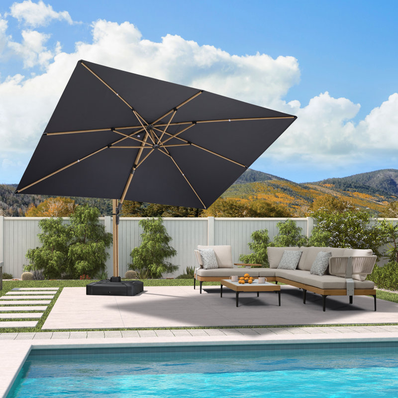 Parasol en porte-à-faux 9 x 12 pi MEB Arlmont & Co. Palace, Gris