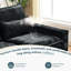 Canapé modulaire en L 99 po, modulaire, mobile, en L 99 po, 4 pièces en chenille noire, siège principal, siège profond, nuage, coussin lombaire amovible double, canapé modulaire en L en chenille pour animal de compagnie, 4 pièces-1888587961