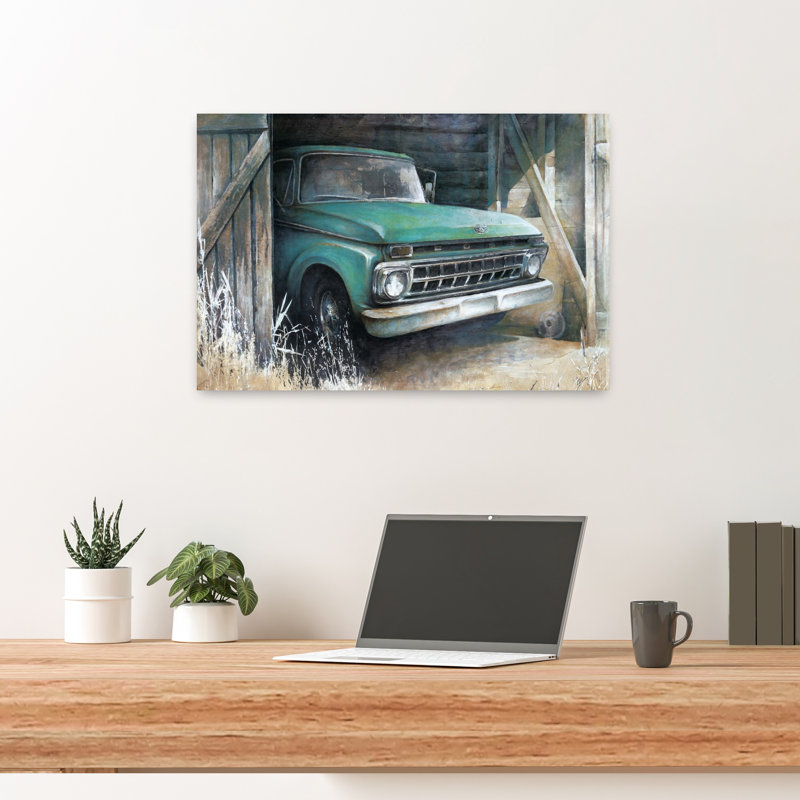 Ce vieux camion, art architectural rétro, H 24 po x l 16 po