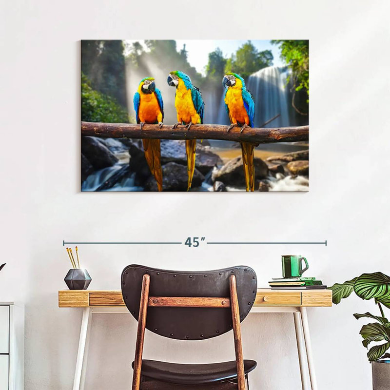 Brampt Macaw Friends, 26" H x 39" W