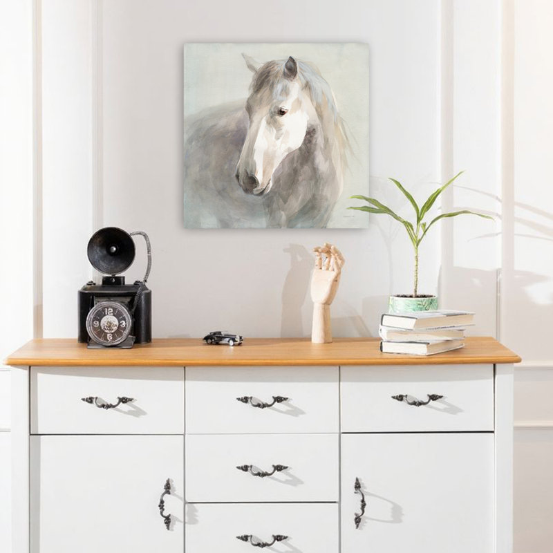Gentle Horse, art contemporain, H 18 po x l 18 po