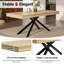 Extendable Metal Base Dining Table-1330830067