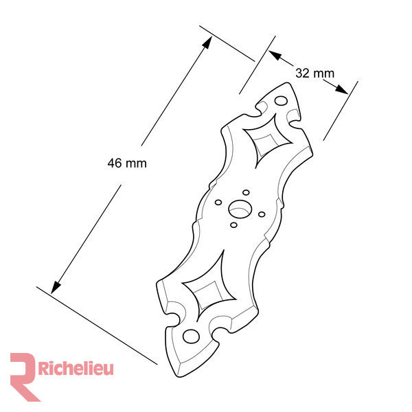 Povera Backplate for Knob, Opaque Bronze