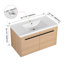 Myung 35.5'' Single Bathroom Vanity with Resin Top-1920938879