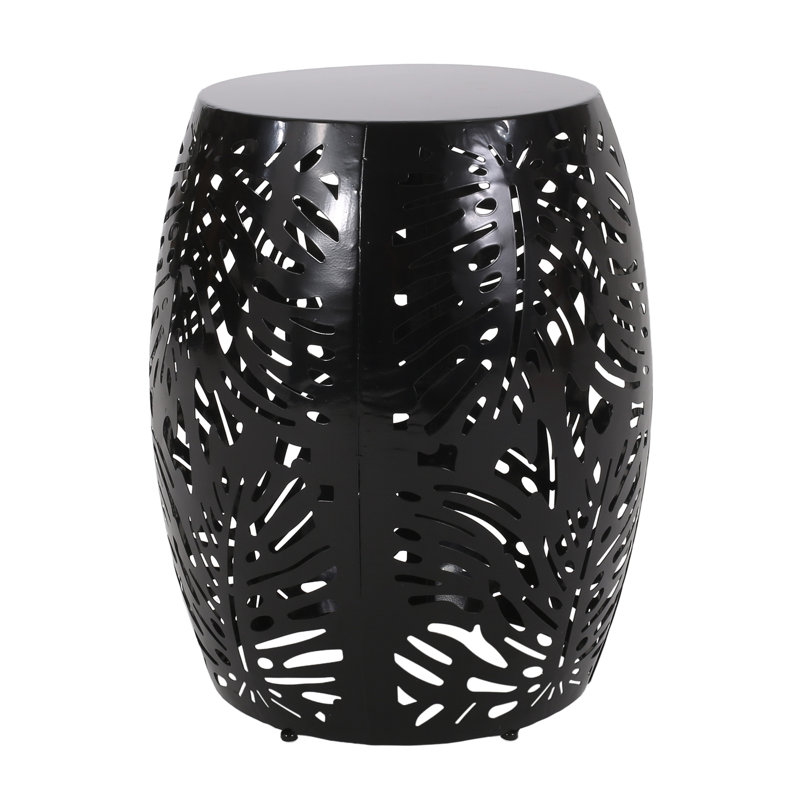 Metal End Table, Black