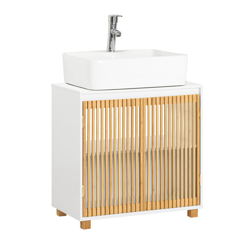 Aeran 60cm Single Bathroom Vanity Base Only in White