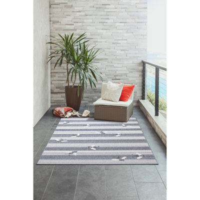 Jossue Power Loom Polypropylene Navy Rug