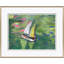 Pond Boat Yellow Print by Dana Gibson