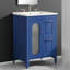 Meuble-lavabo moderne 24 po avec lavabo, deux tiroirs et porte, tablette réglable-109024680
