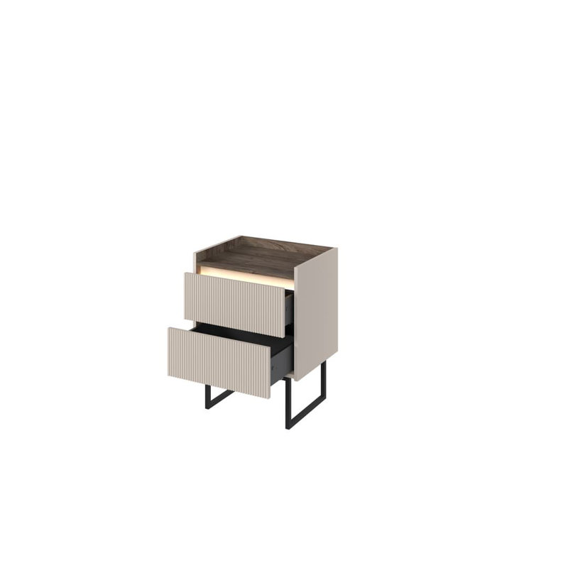 Allateef 52cm W Manufactured Wood Bedside Table