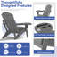Ensemble de 4 chaises Adirondack réglables Hdpe-1664118199