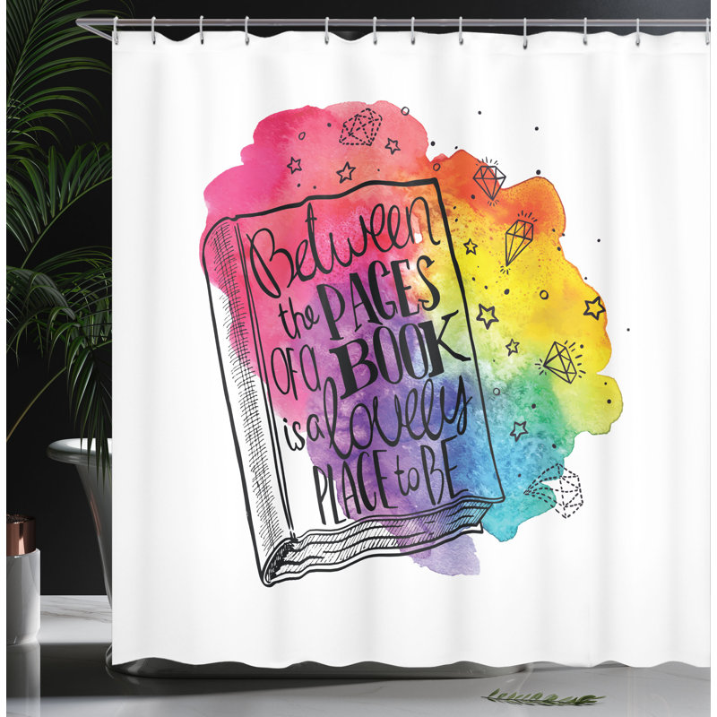 Shower Curtain with Hooks Included, 70" H x 69" W