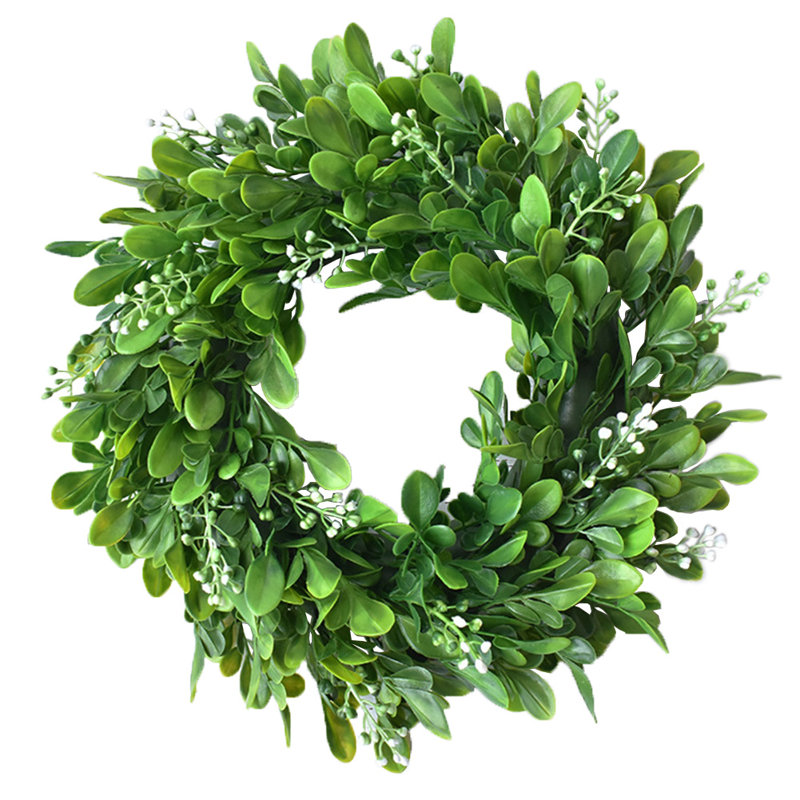 Guirlande de porte-guirlande suspendue réaliste réaliste Buxus Sinica