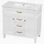 Meuble-lavabo autoportant avec lavabo en céramique 36 po-438605799