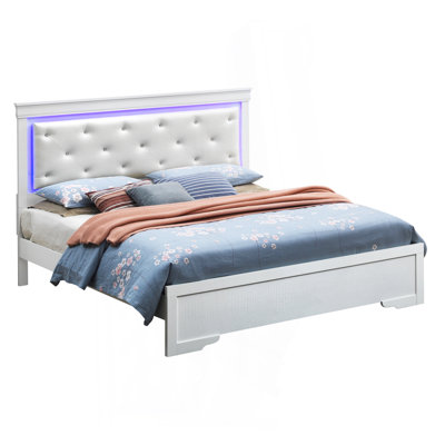 Lit double transitionnel avec finition champagne