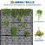 Metal Planter Box with Trellis, 71x47x16 Raised Garden Bed Privacy Screen with Drainage Holes for Patio Balcony
