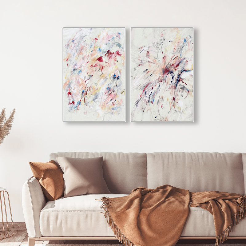 Feels Like Love Set Set by Oliver Gal, 110"H x 74"W, White Floater Frame