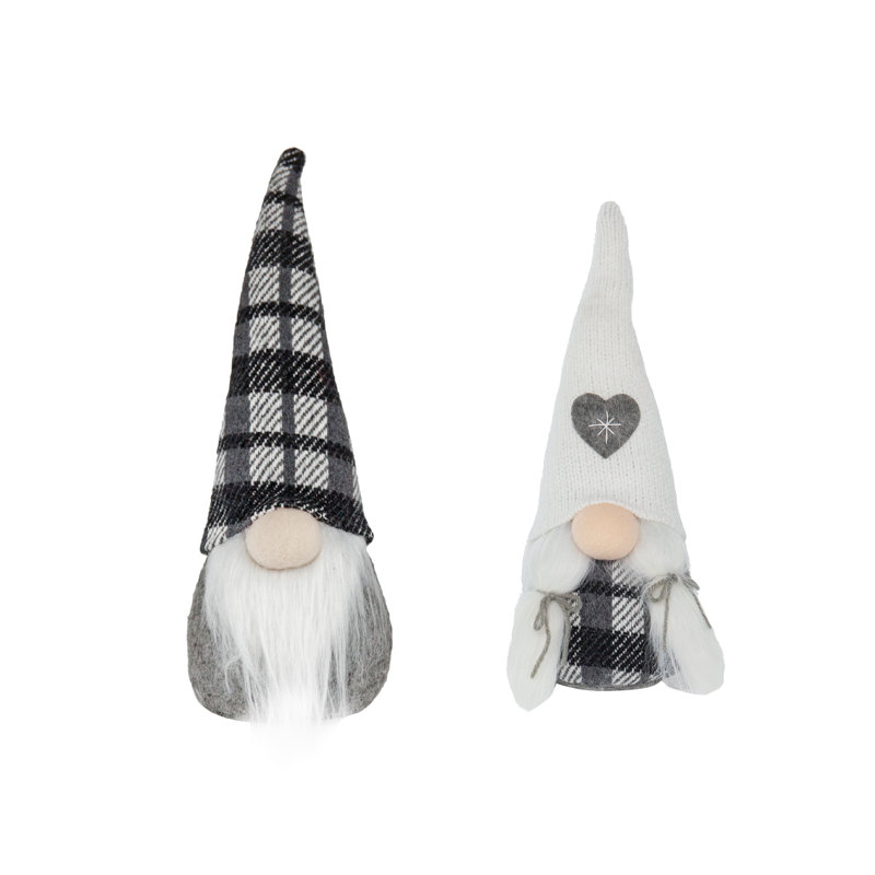 Ensemble de 2 gnomes assis
