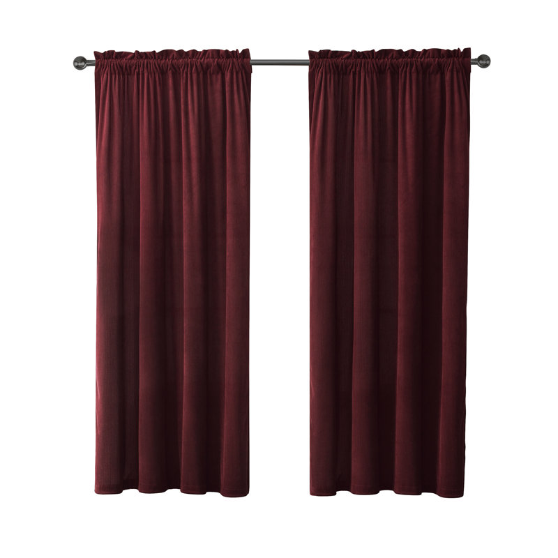 Room Darkening Curtain Panel Pair, Red