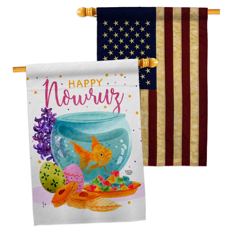 Drapeau de maison en polyester 2 côtés 3 pi 3 po x 2 pi