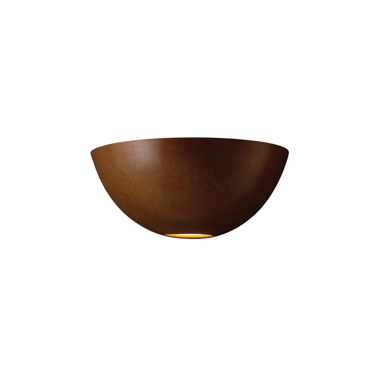 Inger Ceramic LED Half Moon, Rust Patina