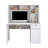Computer Desk with Hutch and Outlet