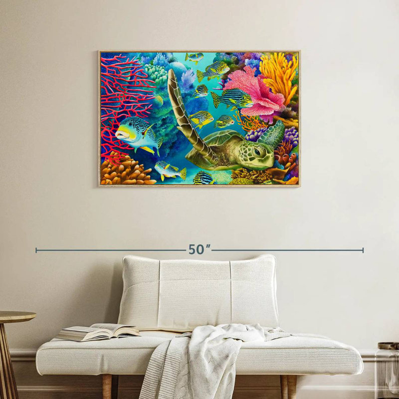 Coral Canyon, Cadre flottant en bois naturel, 37 po x 25 po