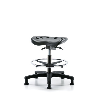 Adjustable Height Ergonomic Lab Stool with Footrest