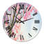 Bel oiseau rose sur une branche en fleurs II - Horloge murale traditionnelle-60280329
