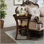 Table de bout ronde en bois 16 po, table d'appoint avec tablette ouverte, petit canapé et table d'appoint pour les petits espaces