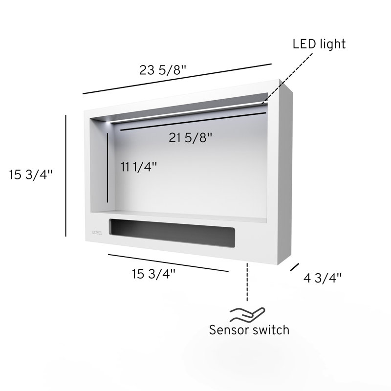 Niche de douche 23 "Odyssey, Blanc mat