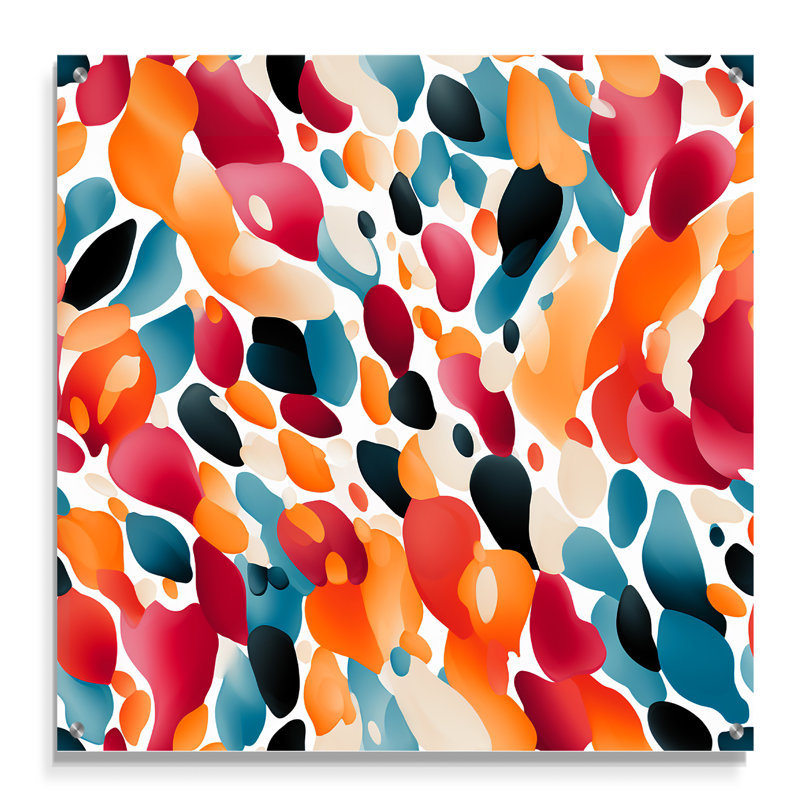 Cristyn - Art mural abstrait en acrylique pour la cuisine, H 30 po x l 30 po