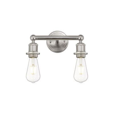 Essex - 2 Light - 15 inch - Brushed Satin Nickel - Bath Vanity Light