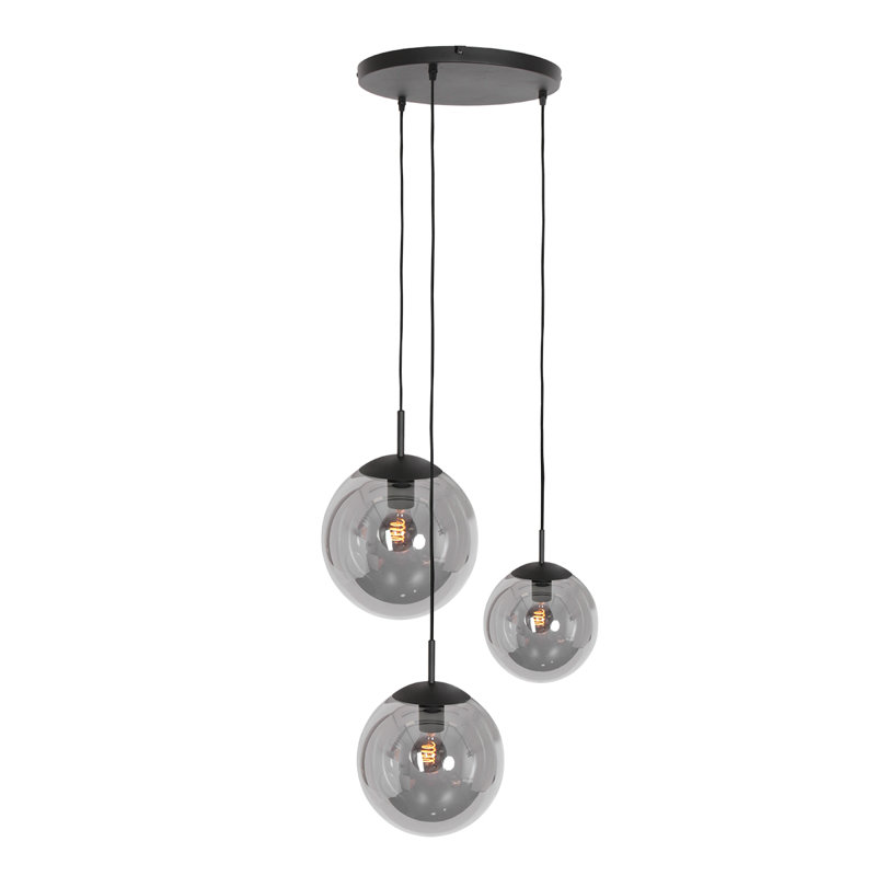 Caddell 3 - Light Black Jar Pendant