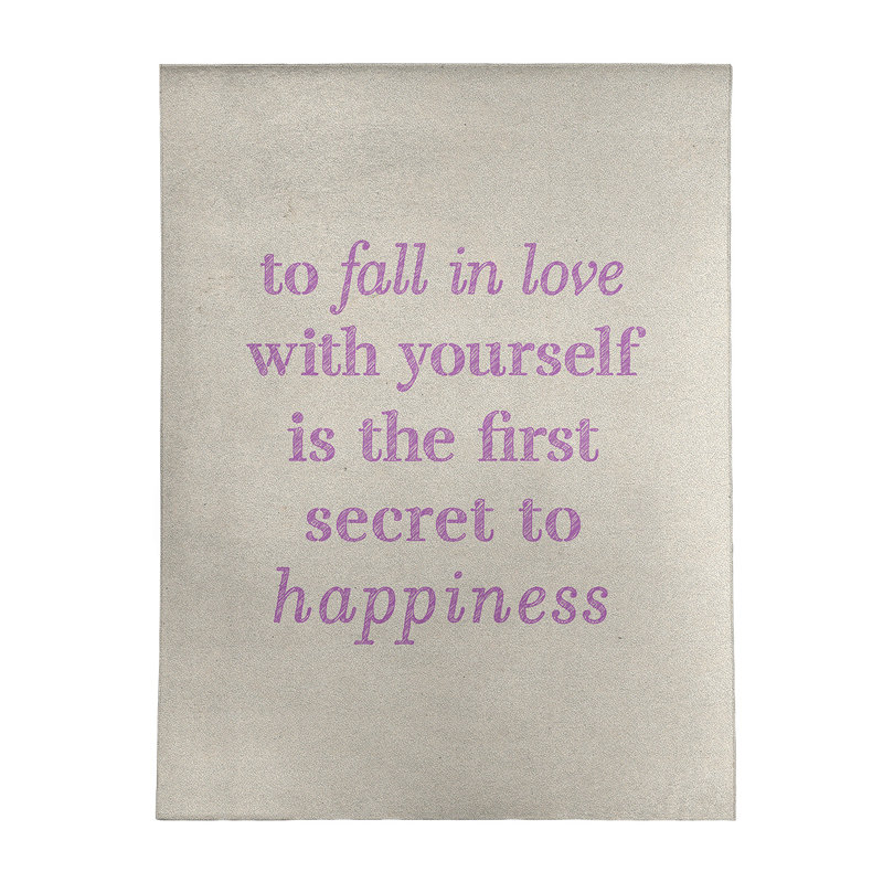 Tapis en chenille en polyester «Quotes», Rectangle 5 pi x 7 pi