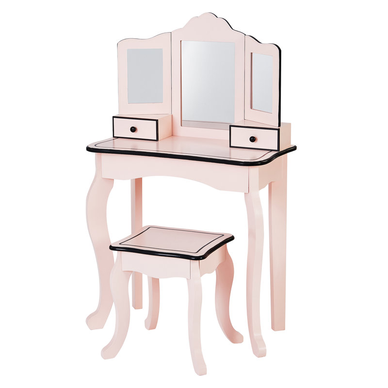 Kids Vanity Set with Mirror, Pink