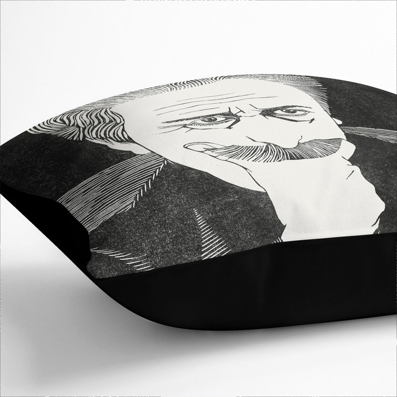 Square Cushion, Black, 40cm H x 40cm W x 15cm D