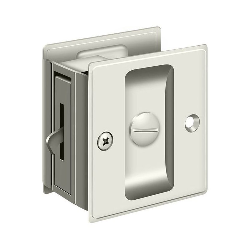 Serrure de poche Deltana SDL25U14, 2 1/2 po x 2 3/4 po, nickel poli, Nickel poli