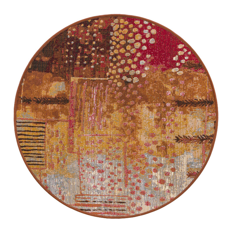 Dimond Washable Abstract Indoor / Outdoor Rug, Round 8'