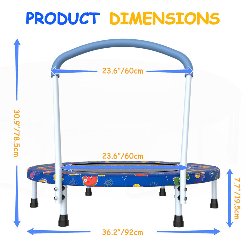 Versatile Toddler Trampoline for Kids with Safety Features and Fun Design